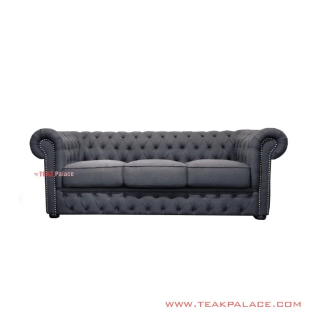 Sofa Chesterfield Mewah Jati Grey Minimalis