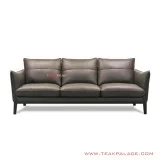 Sofa Leather Ariana Kayu Jati Hitam