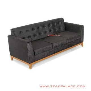 Sofa Riau 3 Dudukan Bludru Hitam Sofa Riau 3 Dudukan Bludru Hitam