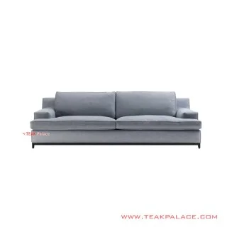 Sofa Tamu Adhisti Minimalis Jati Biru Muda