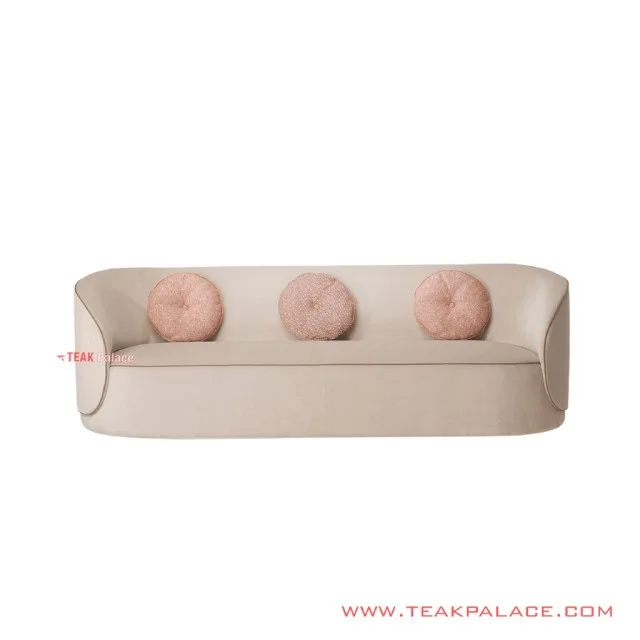 Sofa Amador Unik Minimalis Jati Cream