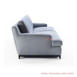 Sofa Tamu Adhisti Minimalis Jati Biru Muda