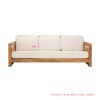 Sofa Betawi Minimalis Kayu Natural Rivoli Linen