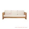 Sofa Betawi Minimalis Kayu Natural Rivoli Linen