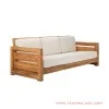 Sofa Betawi Minimalis Kayu Natural Rivoli Linen