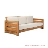 Sofa Betawi Minimalis Kayu Natural Rivoli Linen