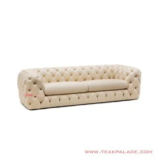 Sofa Farras Mewah Jati Oscar Ivory 3 Seater