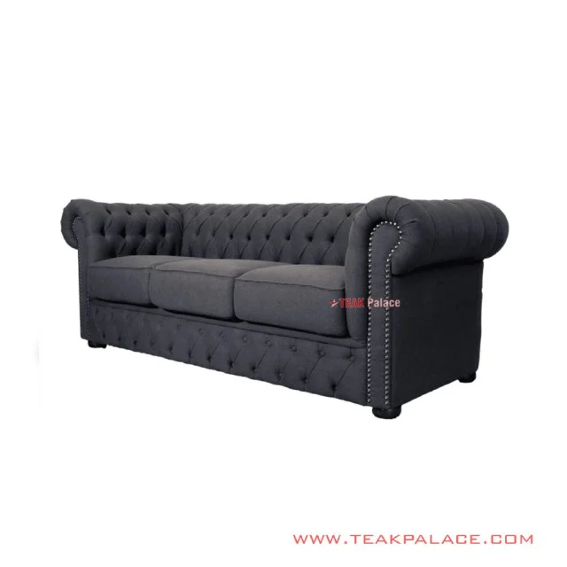 Sofa Chesterfield Mewah Jati Grey Minimalis