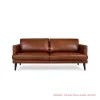 Sofa Daiki Kulit Coklat 3 Dudukan Black Walnut Sofa Daiki Kulit Coklat 3 Dudukan Black Walnut