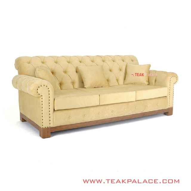 Sofa Mewah 3 Dudukan Robinson Kuning Sofa Mewah 3 Dudukan Robinson Kuning