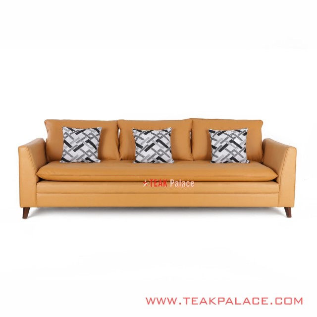 Sofa 3 Seater Kulit Seri Vania Terracotta Sofa 3 Seater Kulit Seri Vania Terracotta