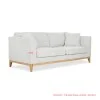 Sofa 3 Dudukan Cloud Jati Wash Rustic Seri Helena Sofa 3 Dudukan Cloud Jati Wash Rustic Seri Helena