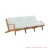 Sofa Tunggu Hamburg White Minimalis 3 Dudukan Natural