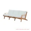 Sofa Tunggu Hamburg White Minimalis 3 Dudukan Natural