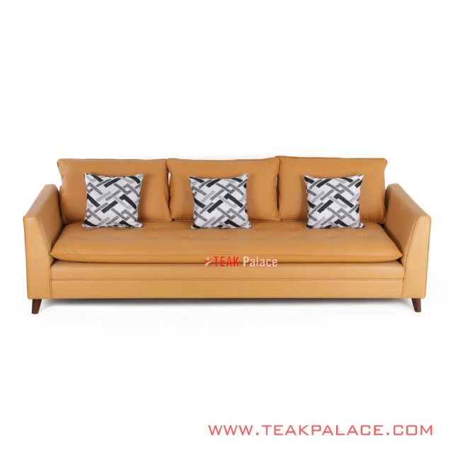 Sofa 3 Seater Kulit Seri Vania Terracotta Sofa 3 Seater Kulit Seri Vania Terracotta