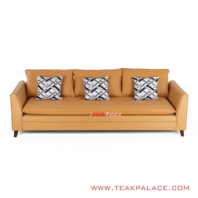 Sofa 3 Seater Kulit Seri Vania Terracotta Sofa 3 Seater Kulit Seri Vania Terracotta