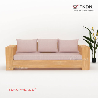 Bale Bale Minimalis Bangku Kayu Jati Uluwatu 3 Dudukan