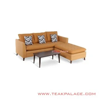 Sofa Sudut L Shape Kulit Seri Venia