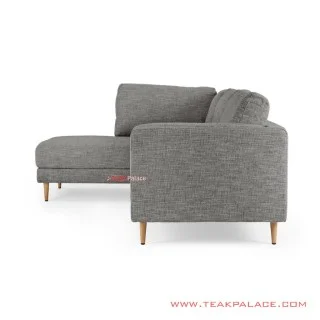 Sofa Sudut Ayudia Jati Natural Revina Grey Sofa Sudut Ayudia Jati Natural Revina Grey