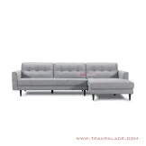 Set Sofa L Brighton Black Walnut Minimalis
