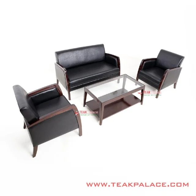 Set Kursi Sofa 211 Kulit Hitam Seri Kuta Set Kursi Sofa 211 Kulit Hitam Seri Kuta
