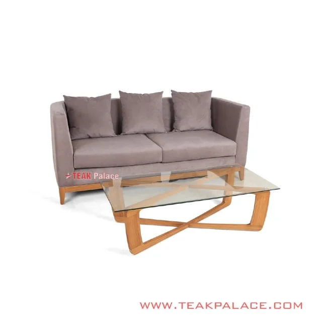 Sofa Santai Meja Tamu Kayu Jati Top Kaca Seri Kemang Sofa Santai Meja Tamu Kayu Jati Top Kaca Seri Kemang
