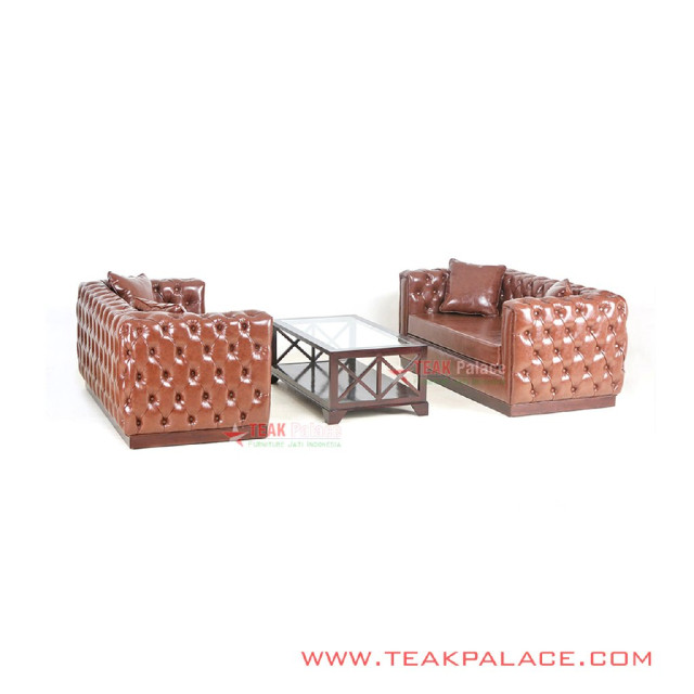 Set Sofa Kulit Mewah Klasik Modern Seri Diamond Set Sofa Kulit Mewah Klasik Modern Seri Diamond