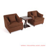 Set Sofa Lobby Hotel Coklat Black Walnut Musi