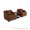 Set Sofa Lobby Hotel Coklat Black Walnut Musi