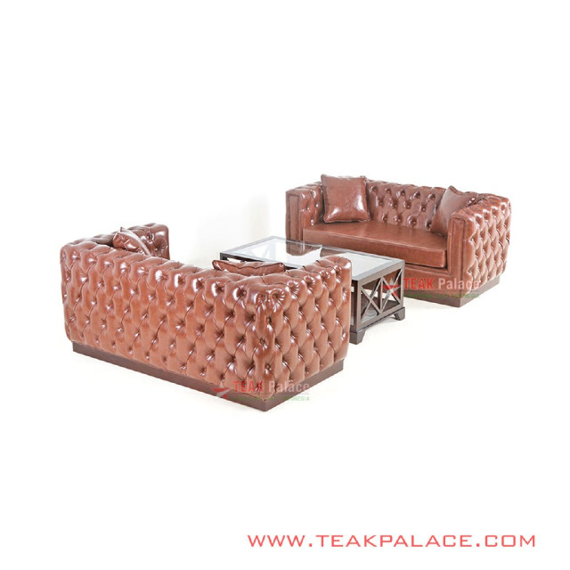 Set Sofa Kulit Mewah Klasik Modern Seri Diamond Set Sofa Kulit Mewah Klasik Modern Seri Diamond