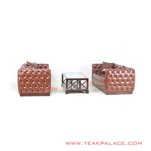 Set Sofa Kulit Mewah Klasik Modern Seri Diamond Set Sofa Kulit Mewah Klasik Modern Seri Diamond
