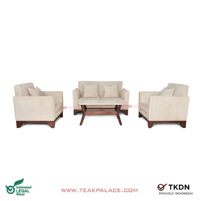 Sofa Kayu Jati Minimalis Terbaru Seri Gisela 211 Tatami