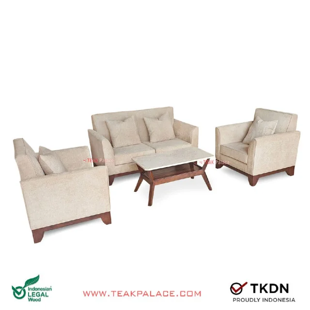 Sofa Kayu Jati Minimalis Terbaru Seri Gisela 211 Tatami