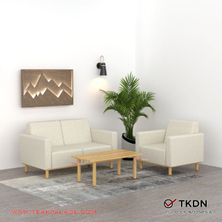 Sofa 21 ION TKDN Ruang Sempit Kain Krem 