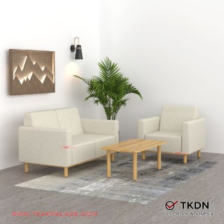Sofa 21 ION TKDN Ruang Sempit Kain Krem 