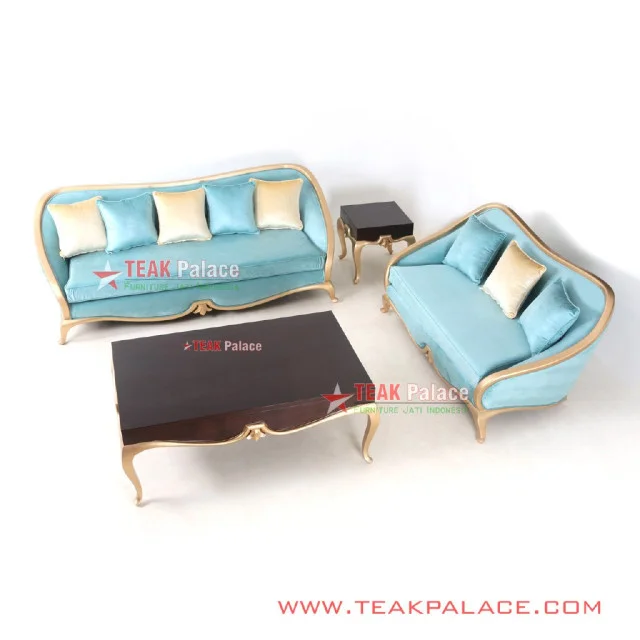 Sofa Mewah Emas Kayu Jati 32 Seri Cameo Sofa Mewah Emas Kayu Jati 32 Seri Cameo