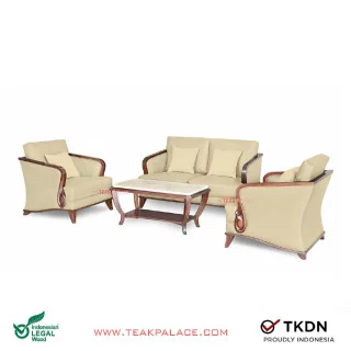 Sofa Kantor 211 Kayu Jati Seri Nusantara TKDN