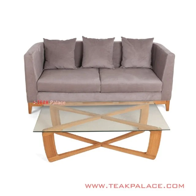 Sofa Santai Meja Tamu Kayu Jati Top Kaca Seri Kemang Sofa Santai Meja Tamu Kayu Jati Top Kaca Seri Kemang