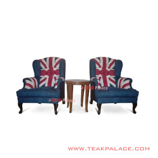 Sofa Bendera Inggris Teras Lobby Hotel Union Jack