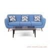 Sofa Dina 3 Dudukan Set Meja tamu Biru Balck Walnut