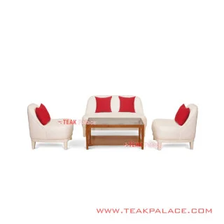 Sofa Kursi Santai Kafe Kulit Putih Seri Lampung