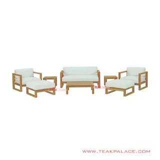 Set Sofa Stool Astana Minimalis Natural