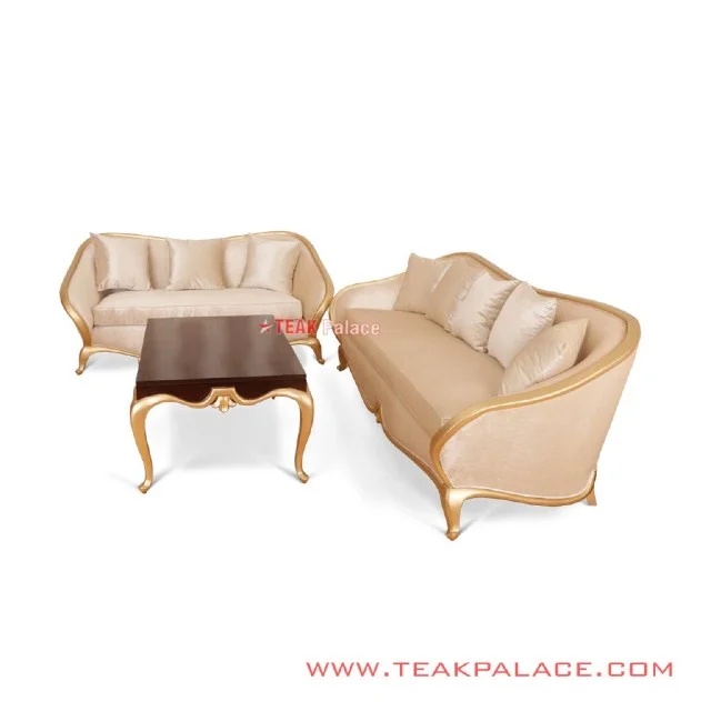 Set Sofa Mewah Klasik Modern Emas Cameo