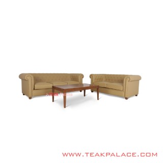 Set Sofa Tamu Minimalis Seri Chesterfield Jati Solid Set Sofa Tamu Minimalis Seri Chesterfield Jati Solid