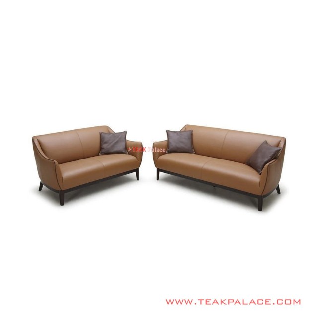 Sofa Set Seri Viana Oscar Brown Minimalis Jati