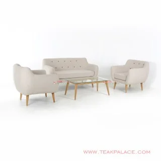 Sofa Vintage Retro Modern 211 Seri Dina White