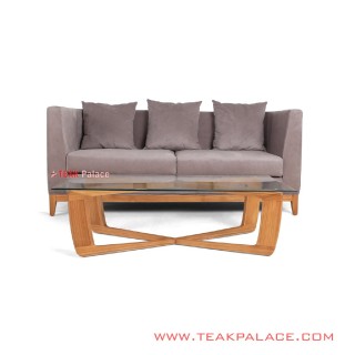 Sofa Santai Meja Tamu Kayu Jati Top Kaca Seri Kemang Sofa Santai Meja Tamu Kayu Jati Top Kaca Seri Kemang