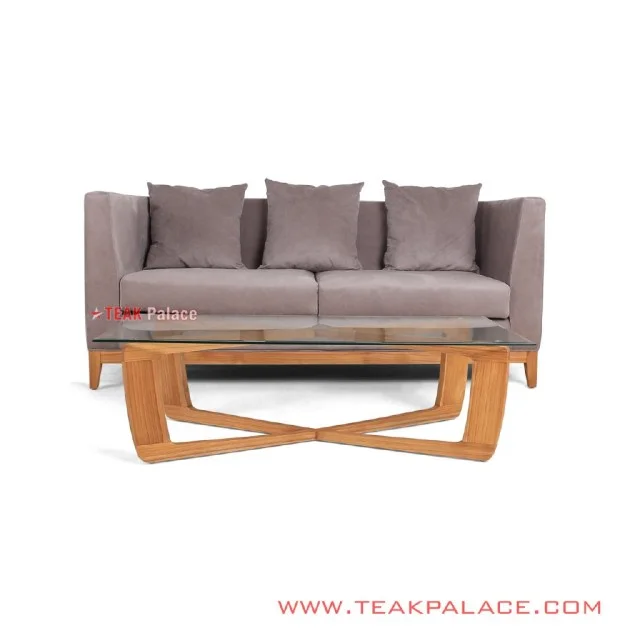Sofa Santai Meja Tamu Kayu Jati Top Kaca Seri Kemang Sofa Santai Meja Tamu Kayu Jati Top Kaca Seri Kemang
