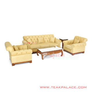 Sofa Tamu Kayu Jati 311 Mewah Meja Ukir Jepara Seri Robinson