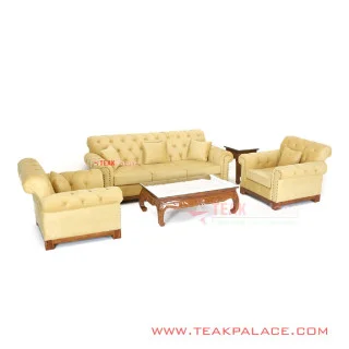 Sofa Tamu Kayu Jati 311 Mewah Meja Ukir Jepara Seri Robinson